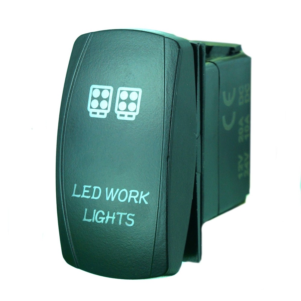 Laser RED Rocker Switch LED WORK LIGHTS 20A 12V On/off LED Light