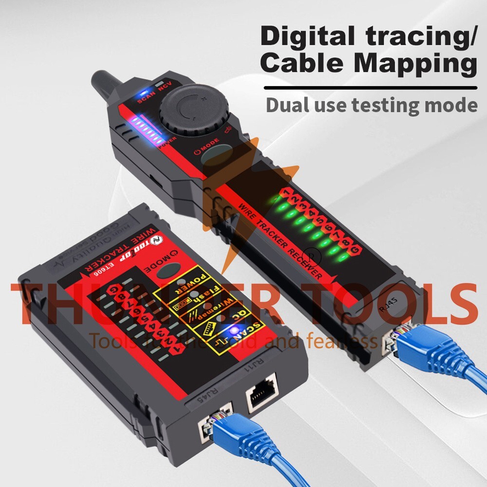 Thunder Tools ET606 Cable Port Tester Handheld Network Cable Tester Cable