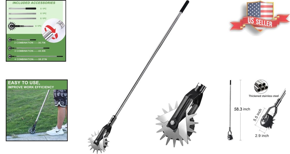 Professional Rotary Shear Edger with Comfortable Cushion Grip - Easy Assembly