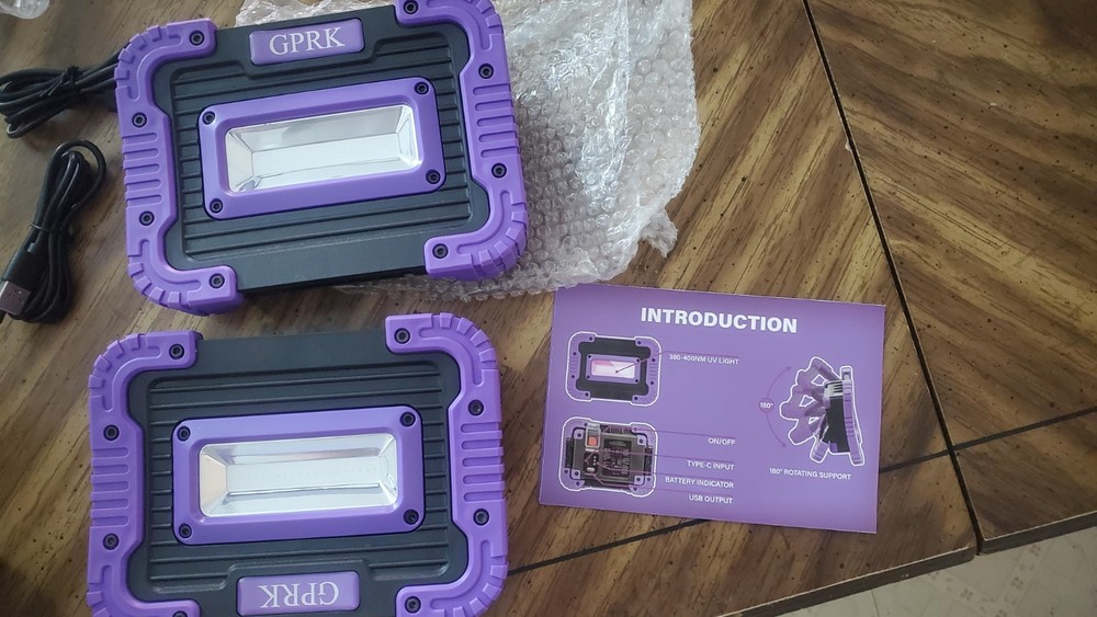 GPRK Portable Rechargeable BlackLight Panel (Two) 25 Watt