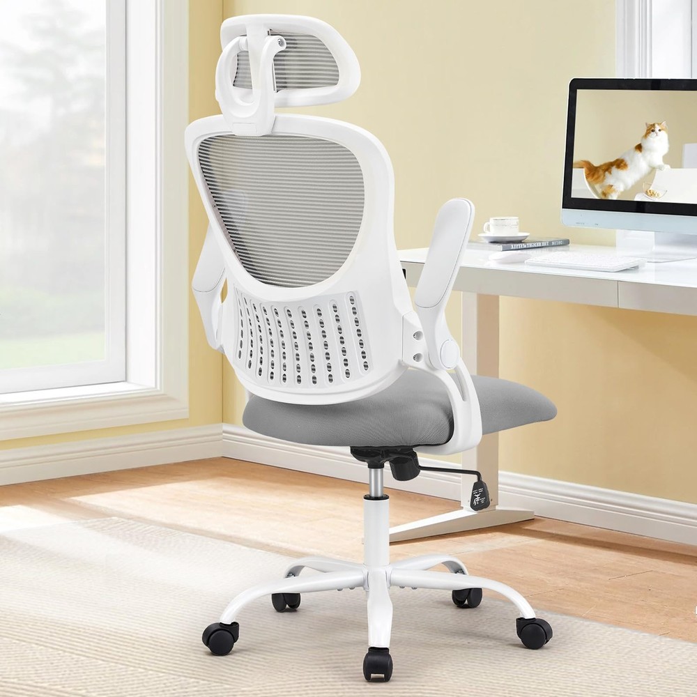 Home Office Desk Chair, Ergonomic High-Back Mesh Rolling Work Computer Chairs...