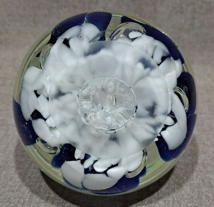 Joe St. Clair Cobalt Blue Hand Blown Perfume Bottle