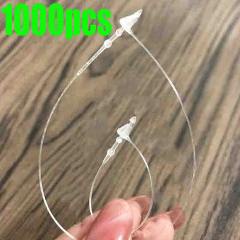 1000 Pcs Plastic Loop Locks Snap Lock Pin Security Label Tags Fastener Hook New