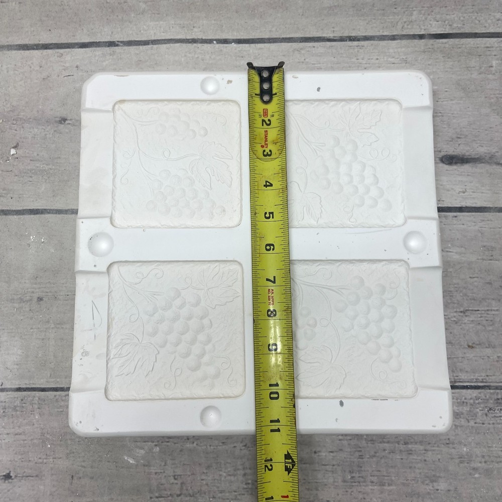 Unbranded Ceramic Casting Mold Vinyard Impressions Coasters #MD-2284