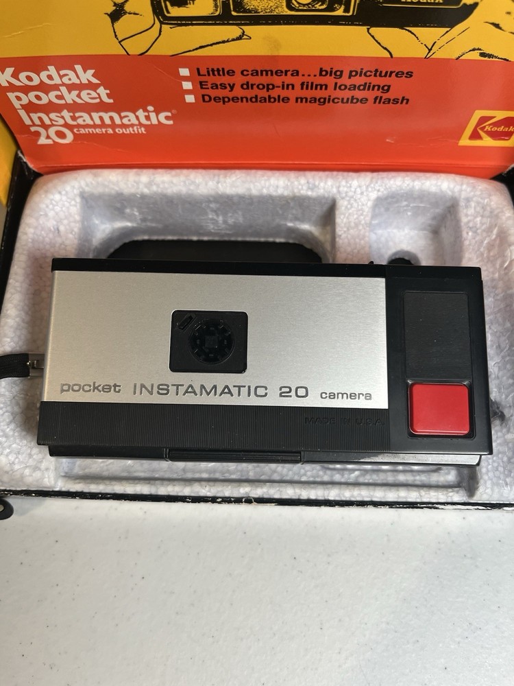 Kodak Pocket Instamatic 20 In Original Box Untested