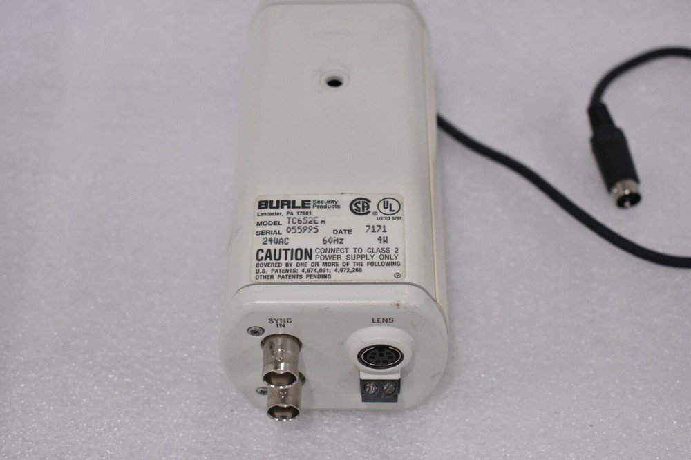 PHILIPS BURLE SECURITY CAMERA TC652EA 24VDC 60Hz 4W W/REPLACEMENT LENS & CABLES