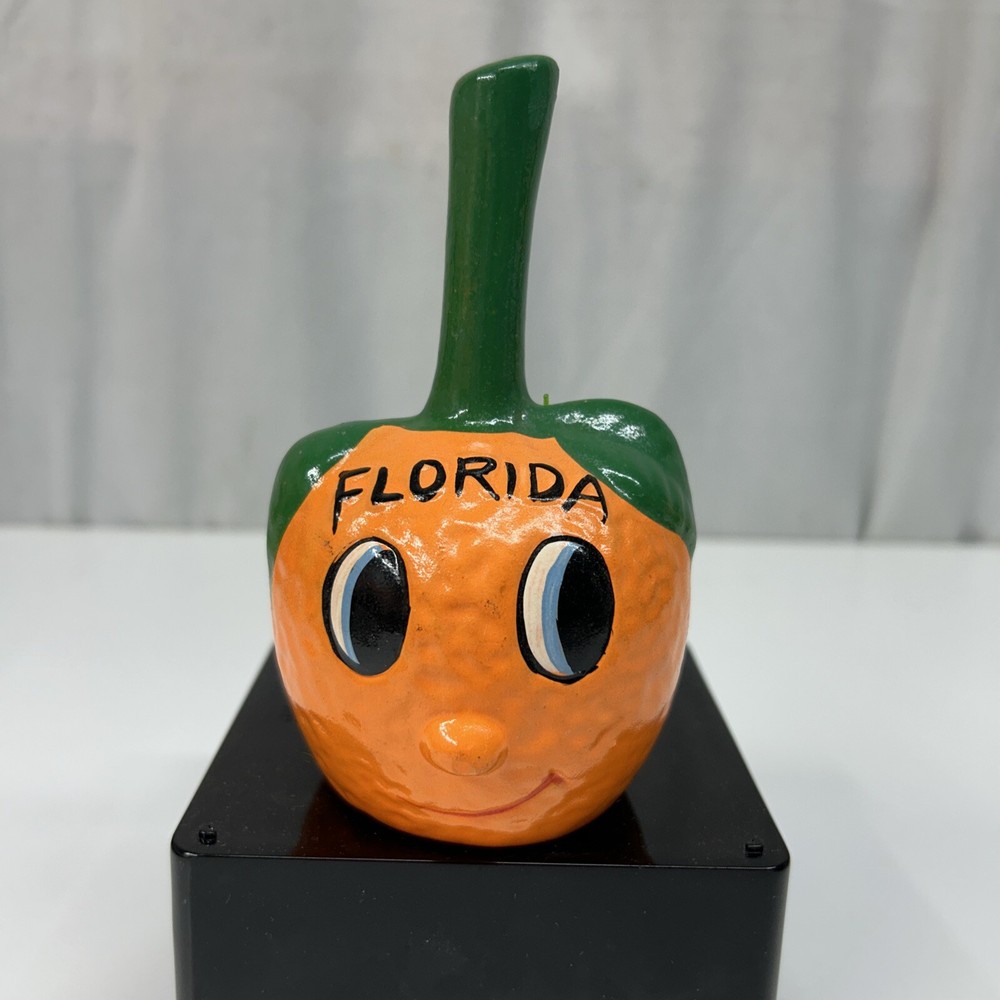 Vintage Anthropomorphic Smiling  Florida Orange Bell Souvenir EUC!!