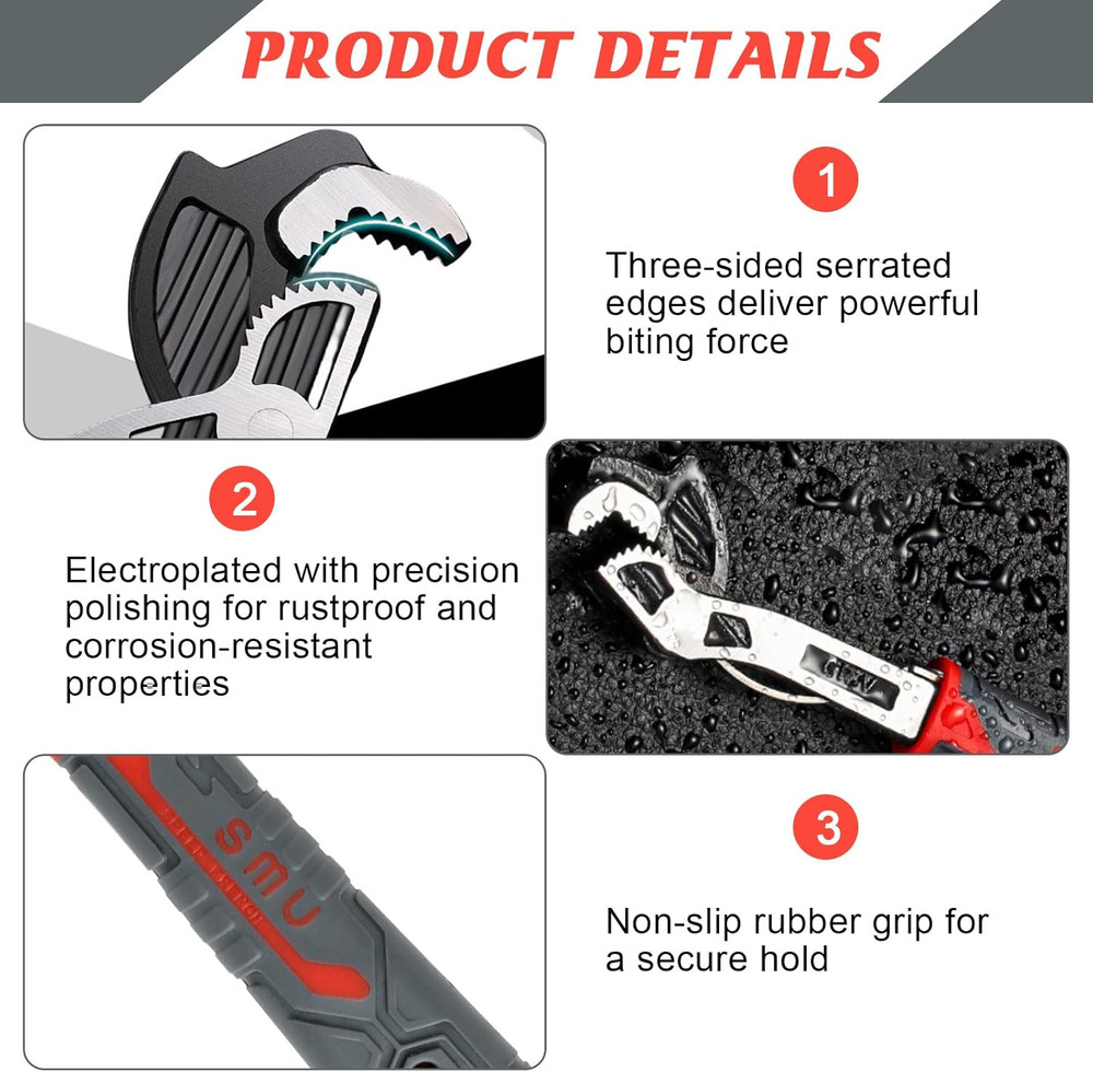 Multi-Function Adjustable Pipe , Self Adjusting , Quick Self-Adjusting Power Gri