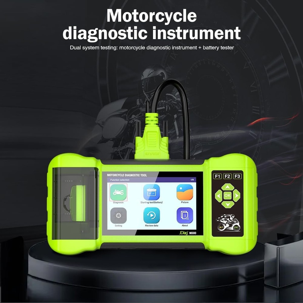 JDiag M300 Motorcycle Scanner OBD2 All System Diagnostic Tool Fault Code Reader
