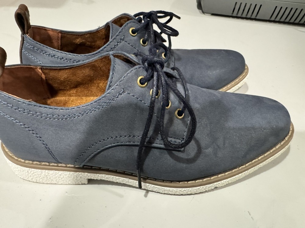 DEER STAGS SIZE 4M BLUE WITH BROWN TRIM