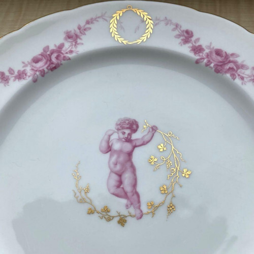 Antique Minton Angel Gold Plate