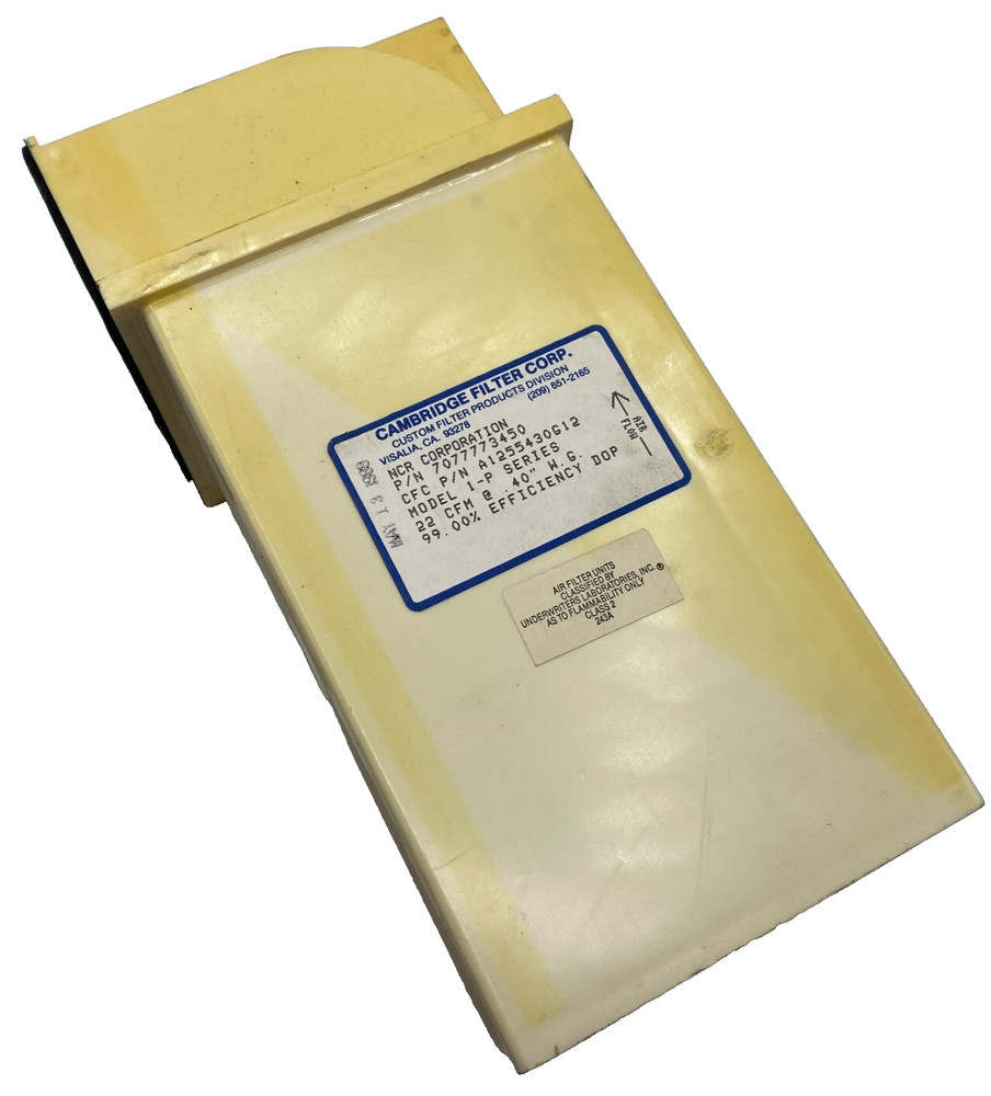 CAMBRIDGE FILTER A1255430G12 FILTER MODEL 1-P SERIES 22 CFM 40" W.G. CUSTOM