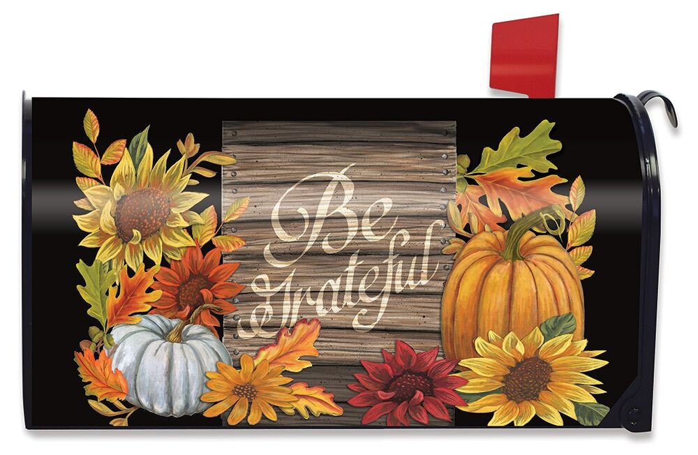 Briarwood Lane Be Grateful Fall Mailbox Cover
