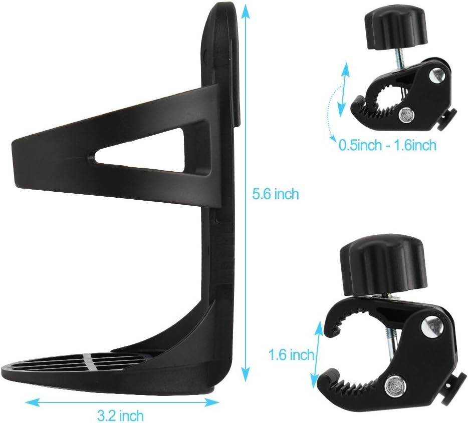 Universal 360° Drink Holder for Strollers & Mobility Aids - Easy Installation