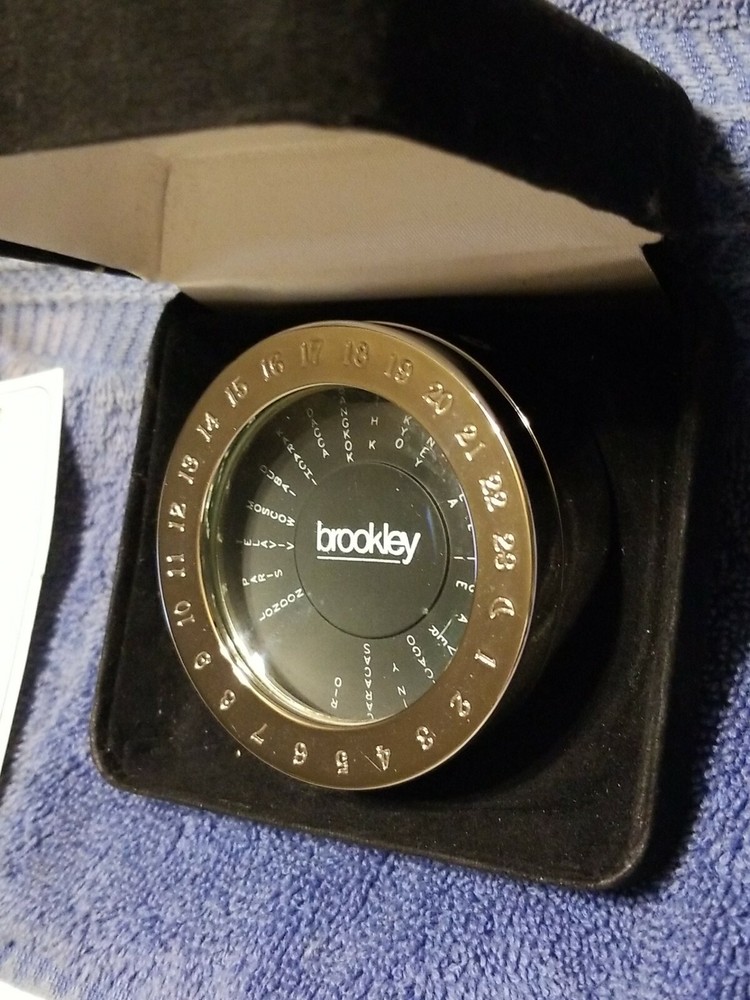 BROOKLEY Multi-City Time Reader Silver With Black Case