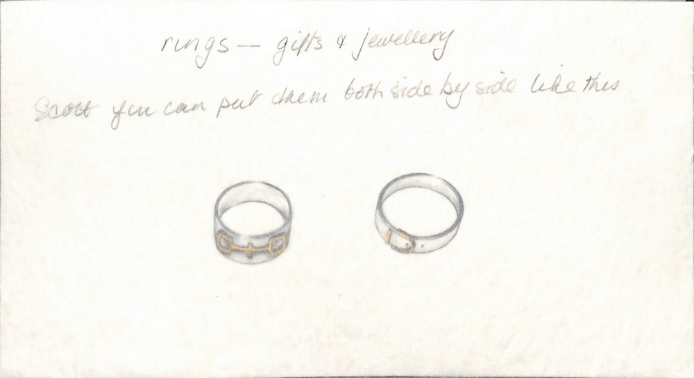 Rings Graphite Drawing