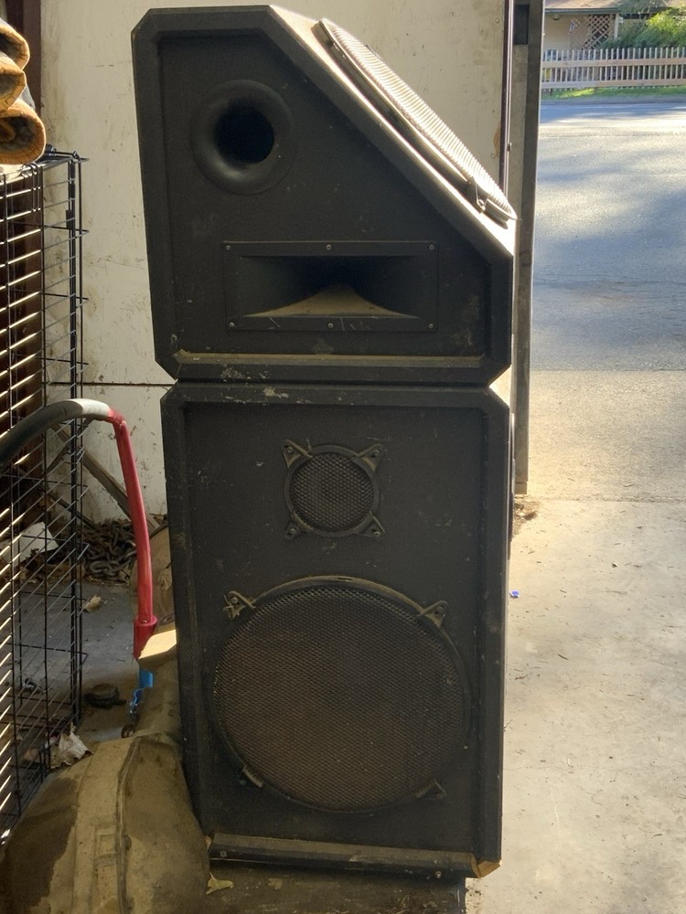 Pro Studio PA Speaker Passive Wired Black Wood Metal Rectangular Cabinet