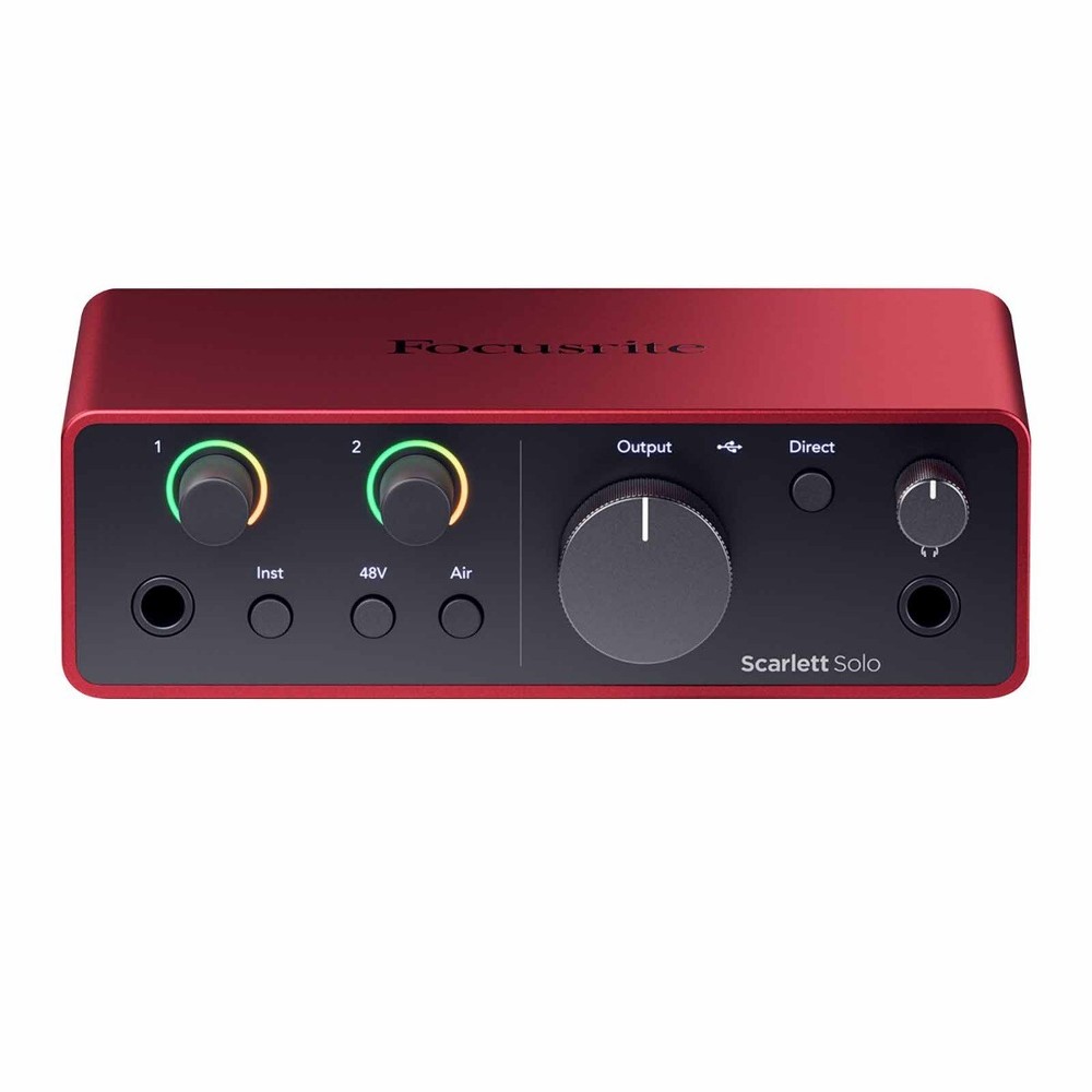 Focusrite Scarlett Solo Studio 4th Gen USB Audio Interface Recording Bundle Pack