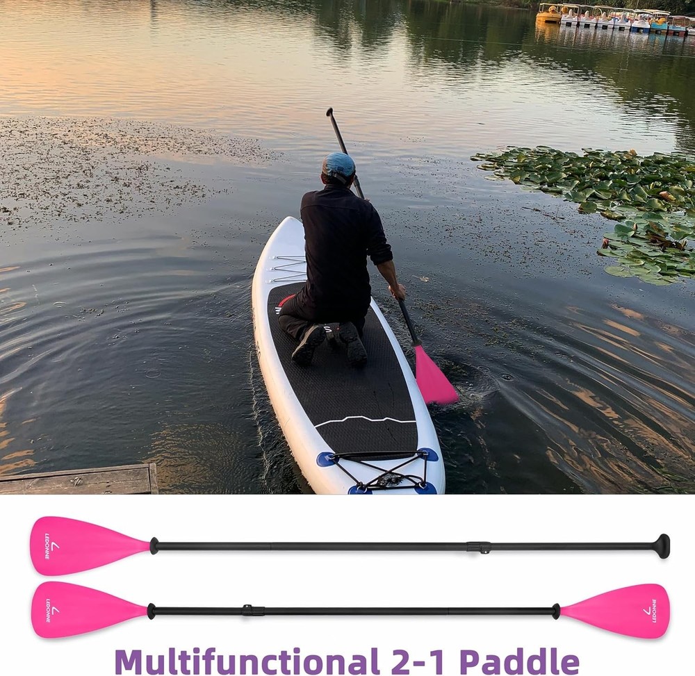 SUP Paddle 4-Piece Adjustable Kayak Paddle Floating Lightweight Paddle Board ...