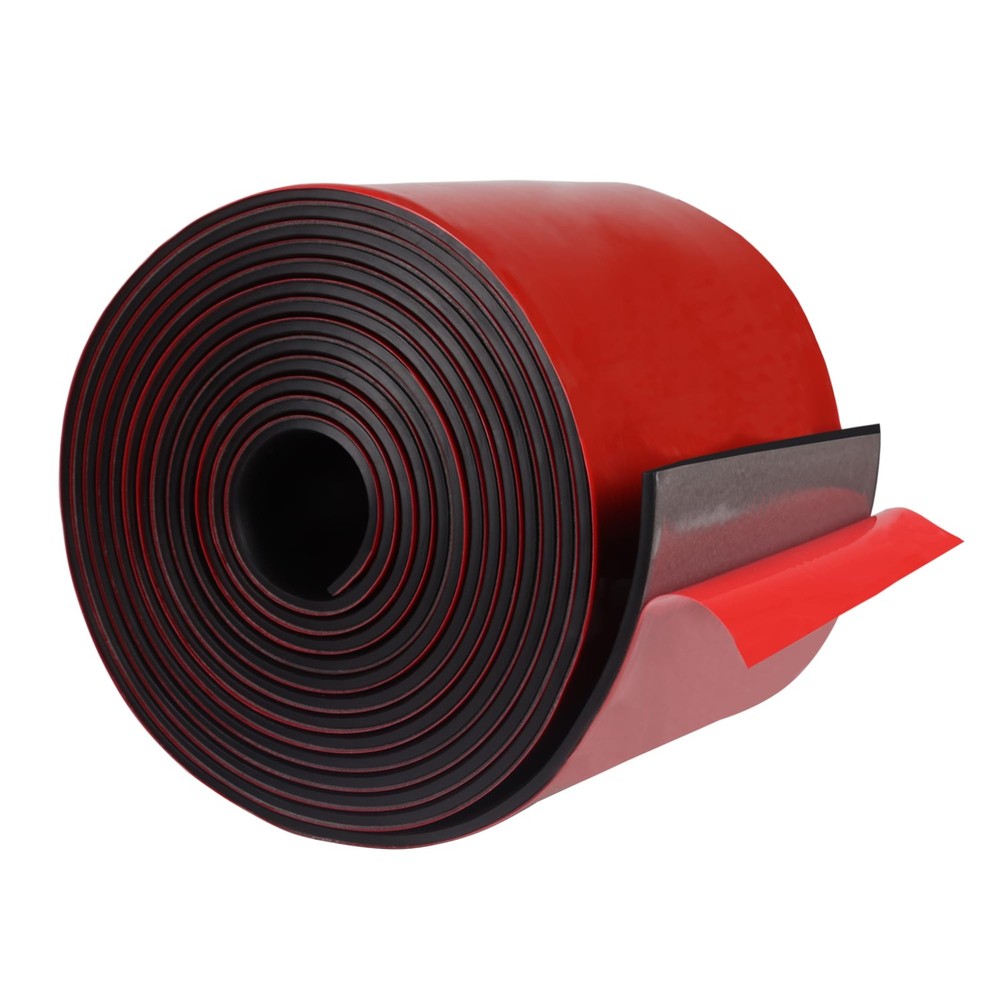 Neoprene Rubber Strips Adhesive Solid Sheets 4 Wide x 1/8 Thick x 10 Ft