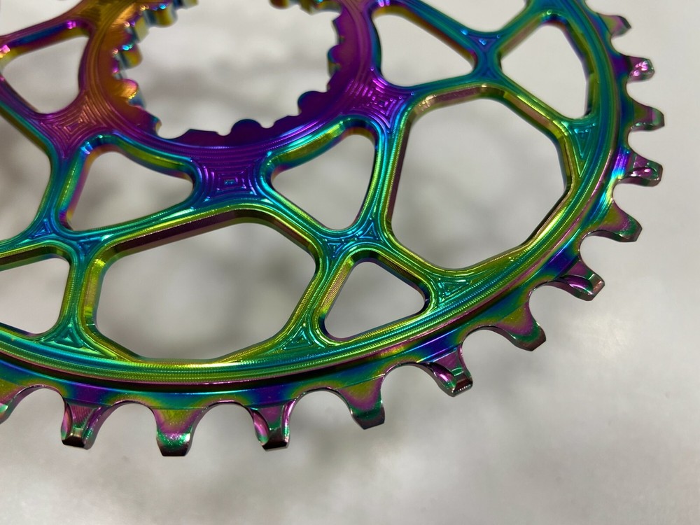 AbsoluteBlack Oval Boost 148 Direct Mount Chainring for SRAM (PVD Rainbow)