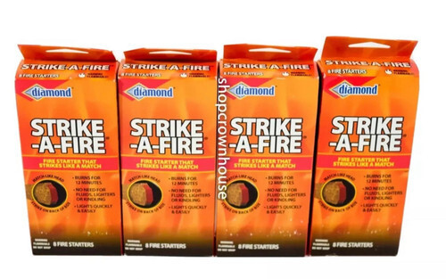 Diamond Strike-A-Fire Starter Match Sticks Fire Starters,a 4 boxes 8 pc each Box