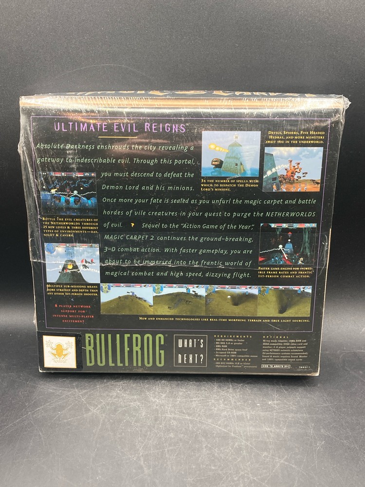 Magic Carpet 2: The Netherworlds Big Box Edition PC Game, Sealed