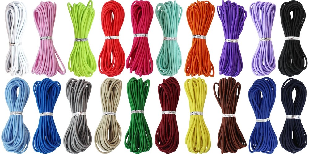Assorted Elastic Beaded Cords 2mm 2/25 inch 300ft Elastic Bracelet String for...