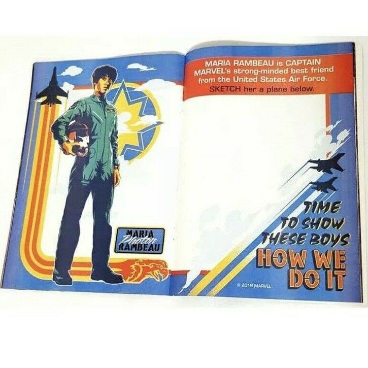 Marvel CAPTAIN MARVEL Sketch Book (Includes over 30 Stickers) NEW