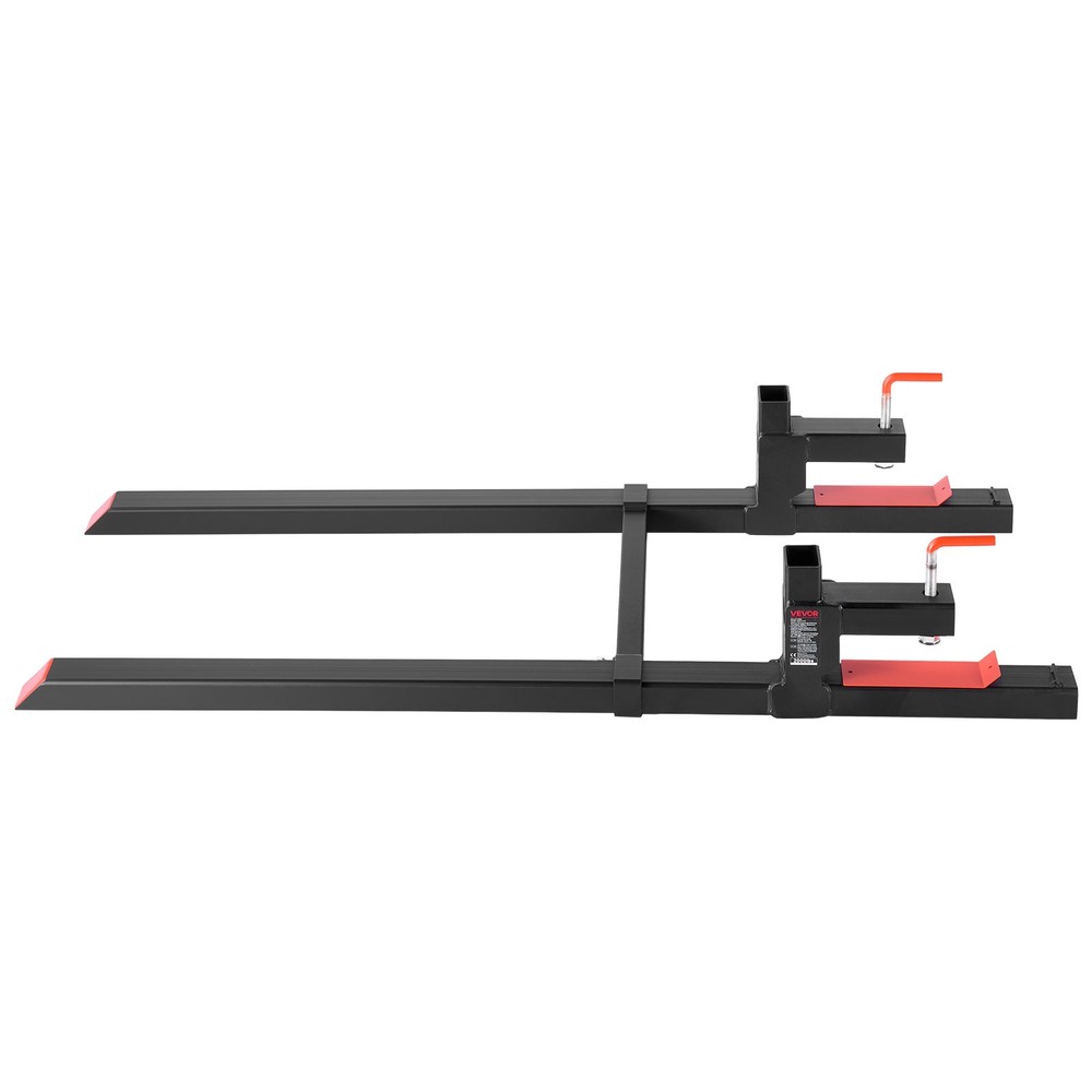 VEVOR 60" 2000 lbs Pallet Fork Clamp on Tractor Forks with Stabilizer Bar