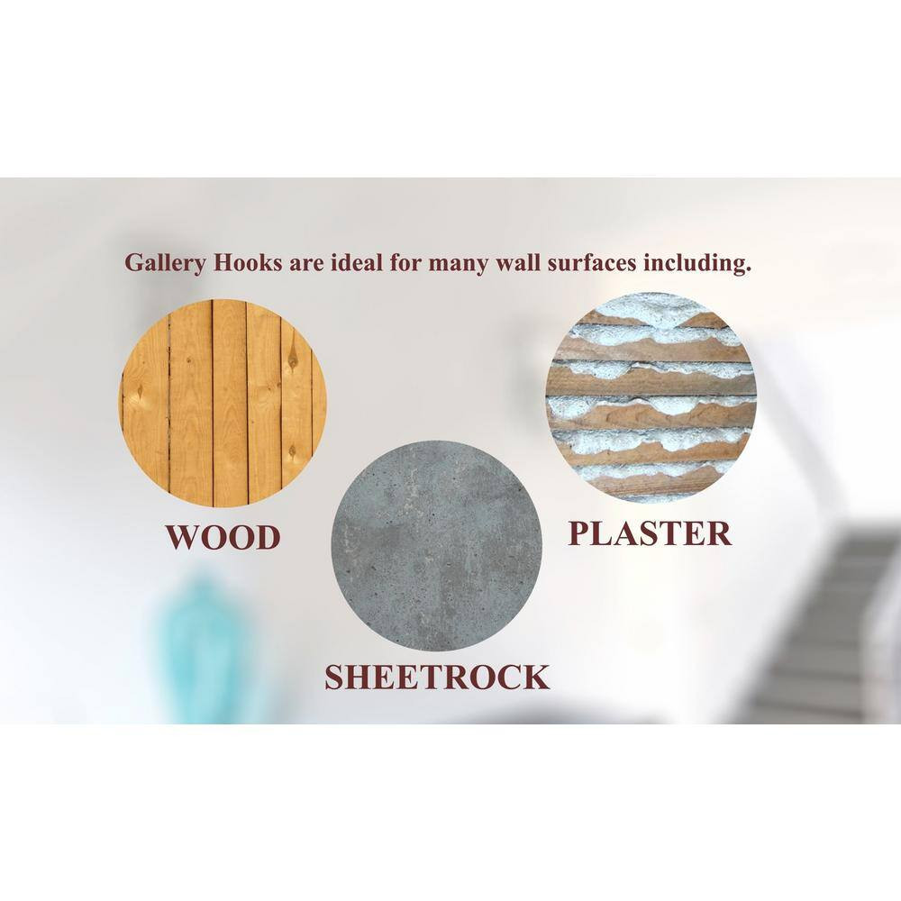 4-Piece 20 Lbs. Gallery Picture Hooks (2-Pack)