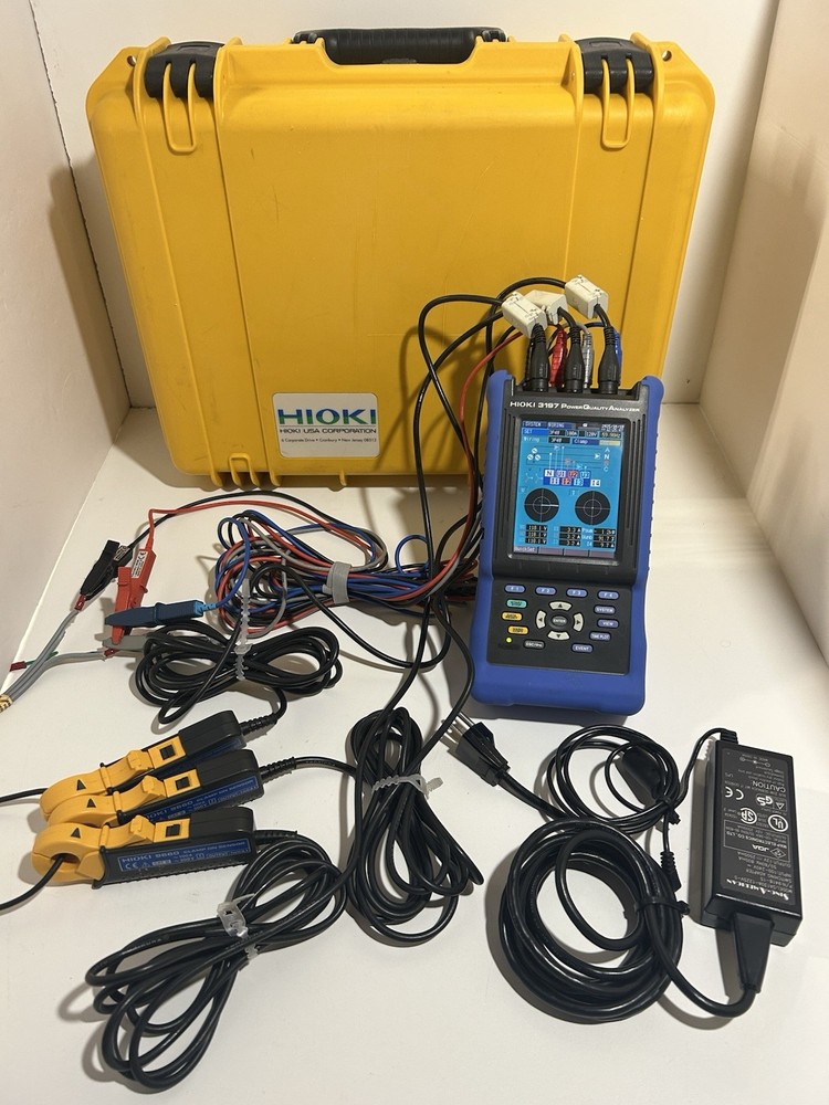 Hioki 3197 Three Phase HandHeld Power Quality Analyzer Meter