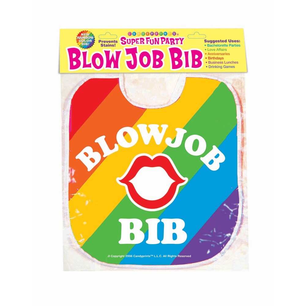 BJ Bib Novelty Funny Gag Gift Rainbow