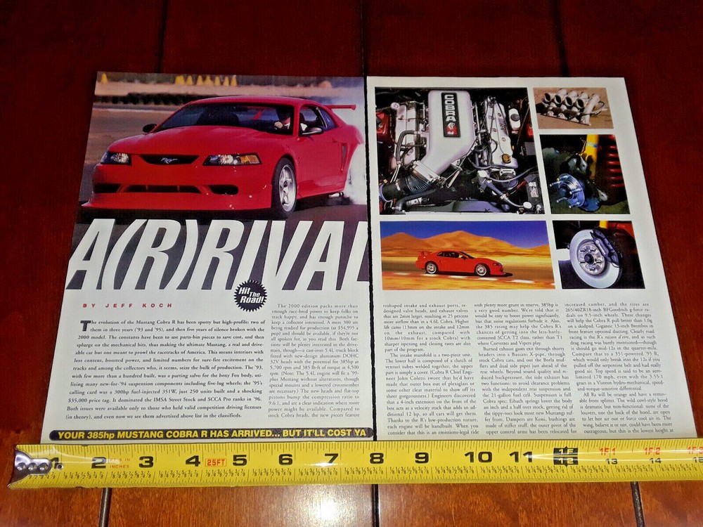 2000 FORD MUSTANG COBRA R ORIGINAL ARTICLE