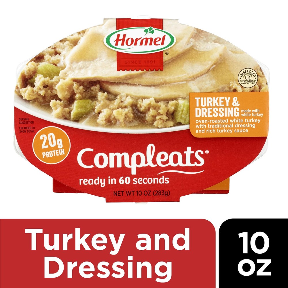 Turkey & Dressing Microwave Tray, 10 oz. (6 Pack)
