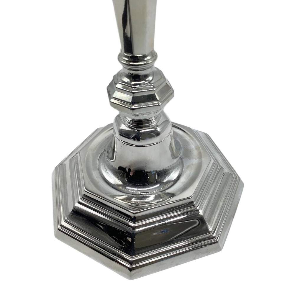 Christofle Silver Plated Two-Light Candelabrum Candle Stand
