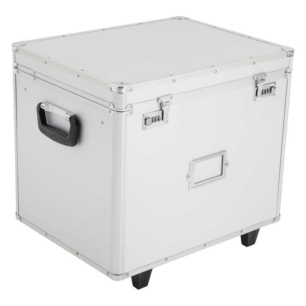Waterproof Document Box Locking Mobile File Storage Organizer Aluminum Alloy