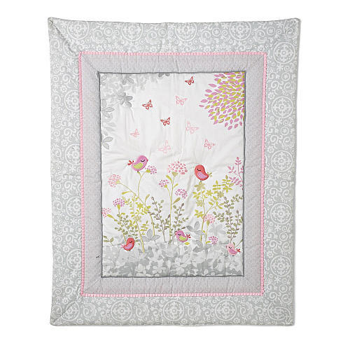 Just Born Botanica 3-Piece Crib Bedding Set Patterns include Songbirds Butterfly