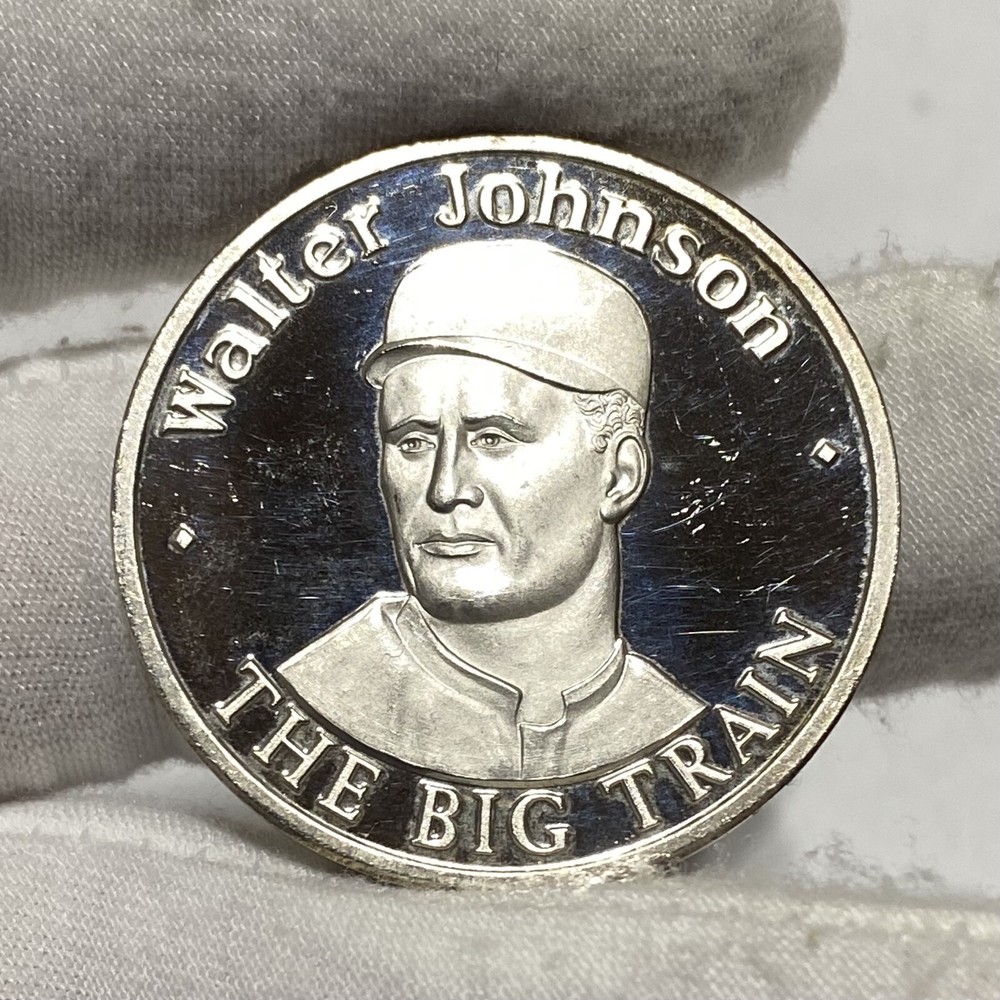 Walter Johnson The Big Train 1 Oz .999 Silver Round
