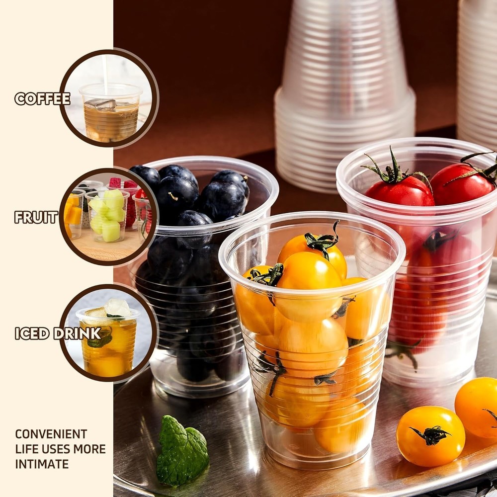 Disposable 9 oz Plastic Cups - 2000 Pack, Ideal for Events