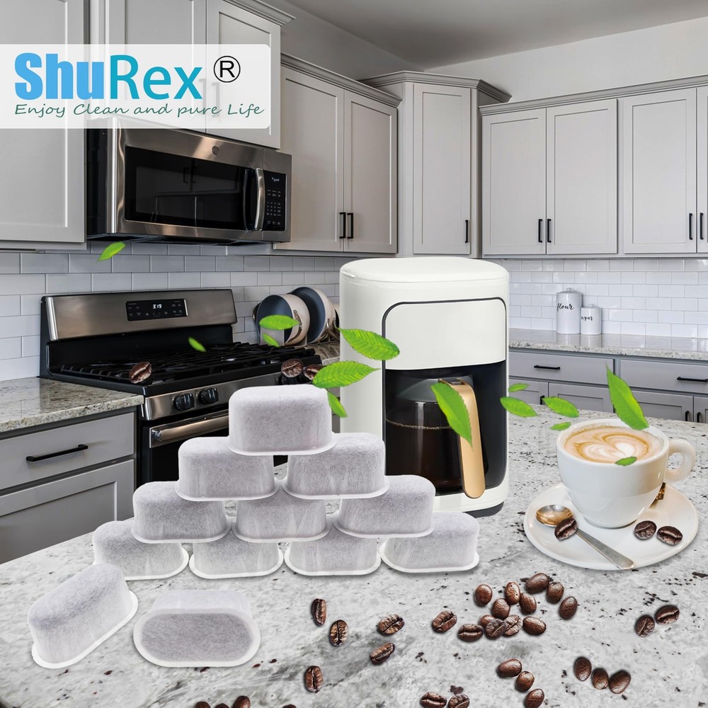 12 Pack Replacement Activated Charcoal Water Filter Cartridges Regular, White