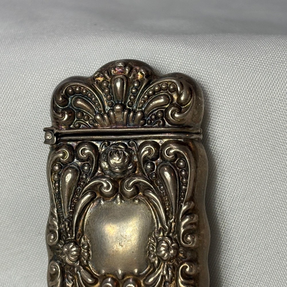 Antique Sterling Silver Match Safe 16 Gram Vesta Striker Bottom