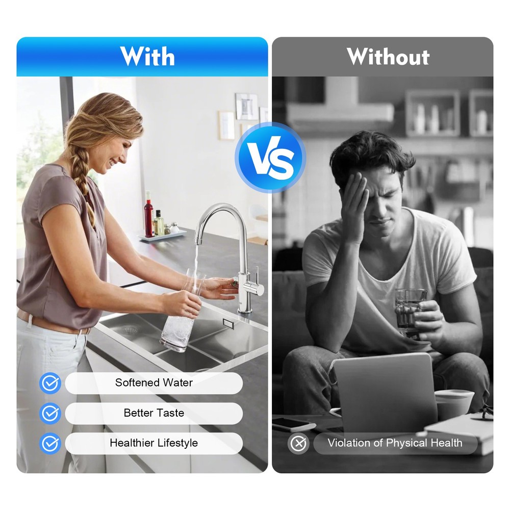 Automatic Water Softener Control Valve 5600SM Flow Timer Control Valve Resin...