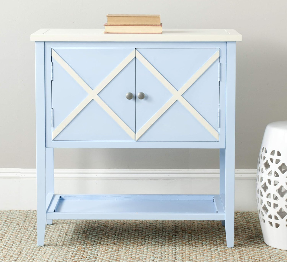 Polly Light Blue Cottage Sideboard with Doors & Shelf - Home Collection