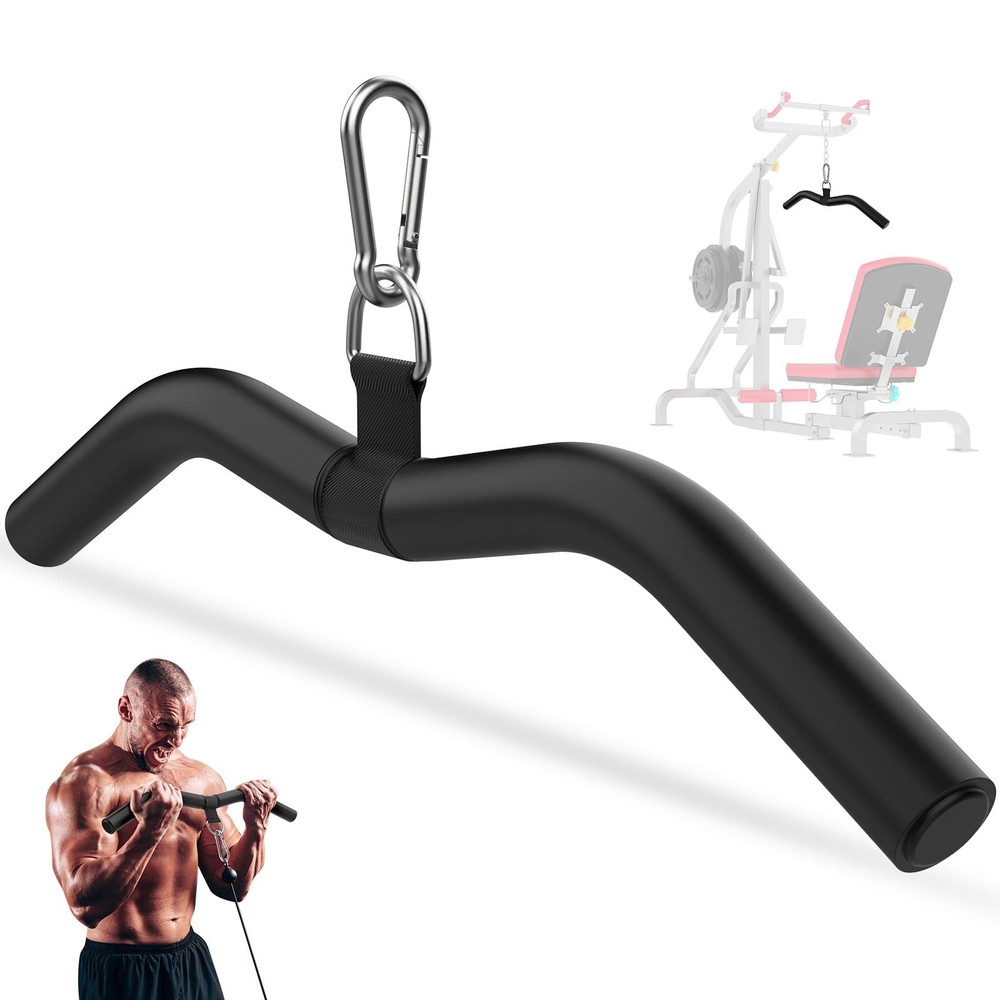 LAT Pulldown Bar Attachments Single D-Handle Tricep Bar for Cable Machine