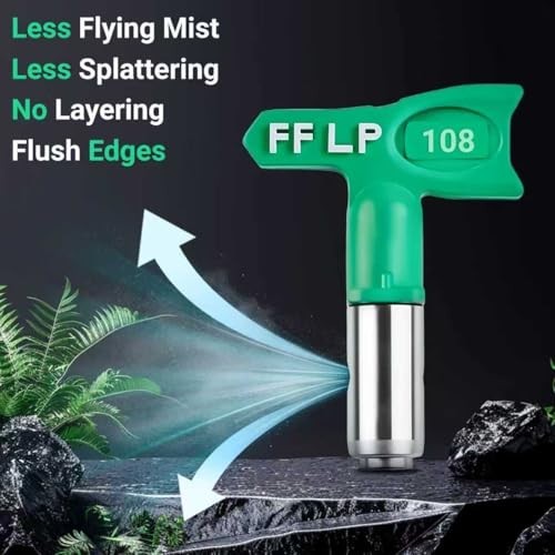 Low Pressure Airless Spray Tip 4-6in Pattern, 7/8in Thread for Paint Sprayers