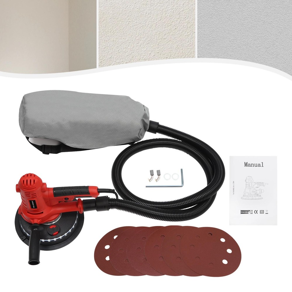 Electric Drywall Sander 1200W Variable Speed Sanding Machine w/ Led light strip