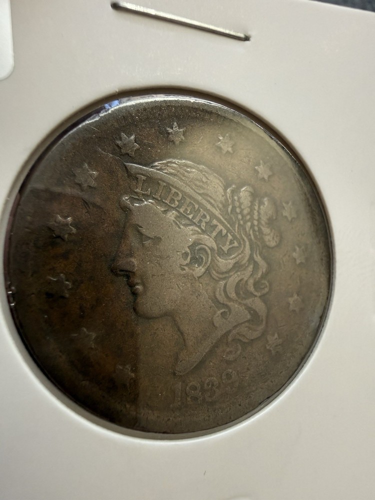 1839 Coronet Head Large Cent "Silly Head"