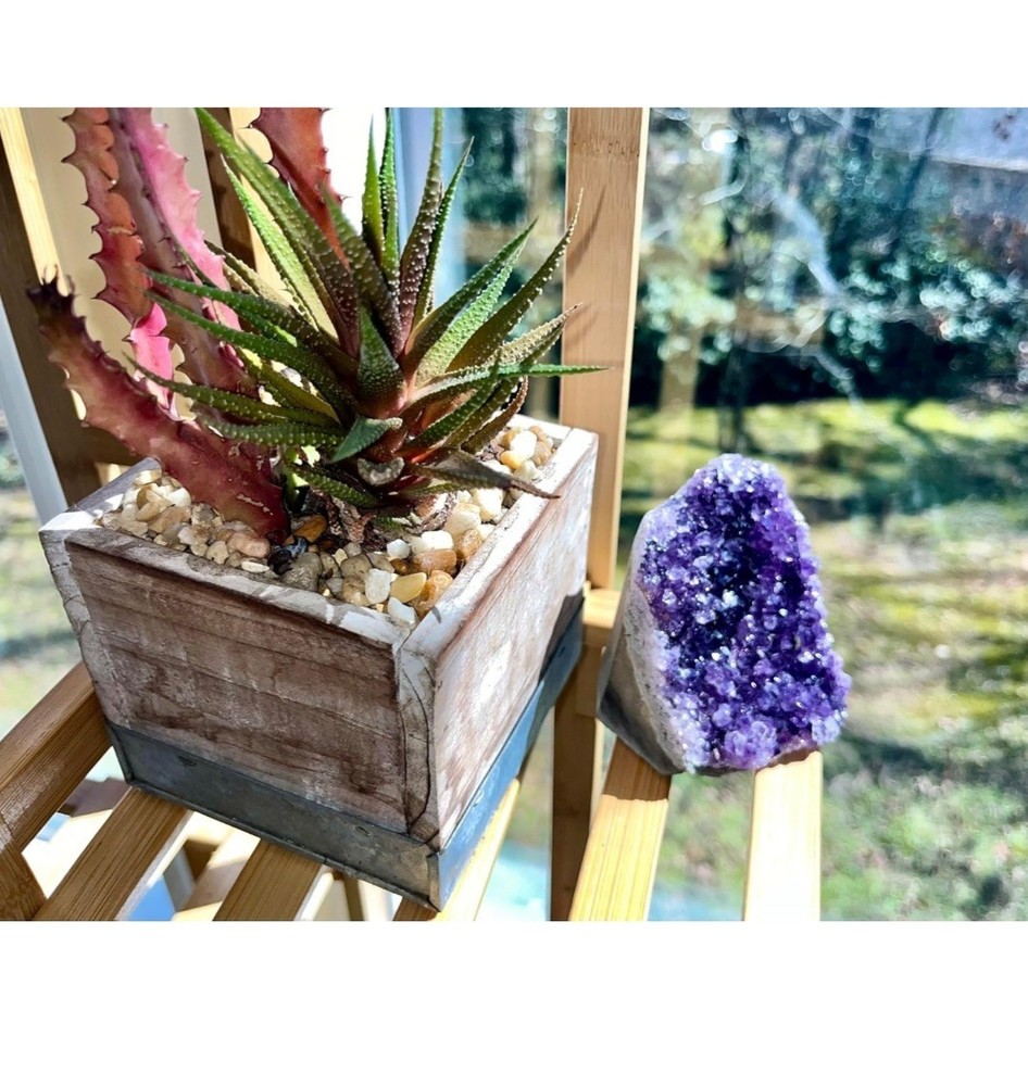 Amethyst Crystal Geode Decorator Pieces with Gift Packaging