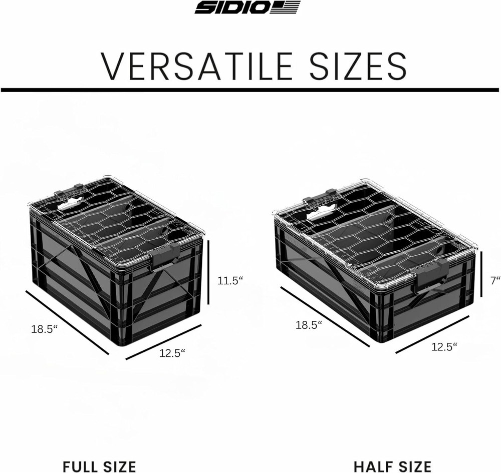 CRATE Starter Pack - Two Full Size and One Half Size crate, Stackable Outdoor Or